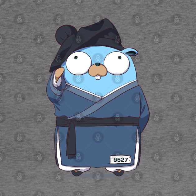 Golang Gopher Go 9527 by clgtart